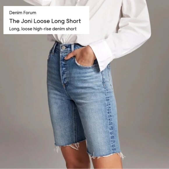 Aritzia Denim Forum The Joni Loose Long Short Size 23 - Picture 1 of 11